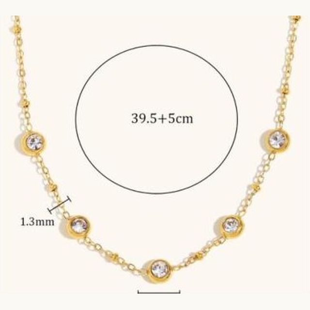 Collar dorado con circones